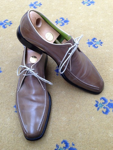 Oliver Sweeney Men's Shoes Beige Brown Leather Lace Up UK 10 US 11 EU 44 Cernia - Picture 3 of 7