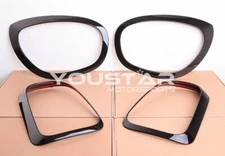 EXPRESS 4x GLOSS Black Front & Rear Light Trims for MINI COUNTRYMAN F60 Facelift