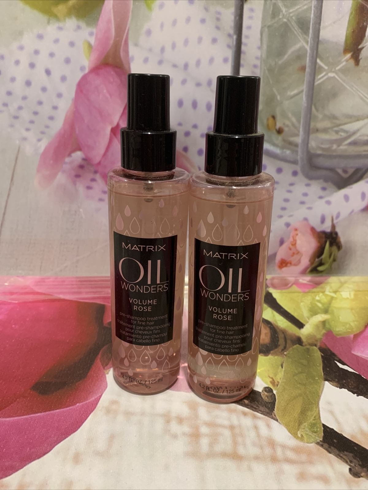 Matrix Oil Wonders Volume Rose Pre Shampoo Treatment 4.2 Oz Ea. 2 Pack