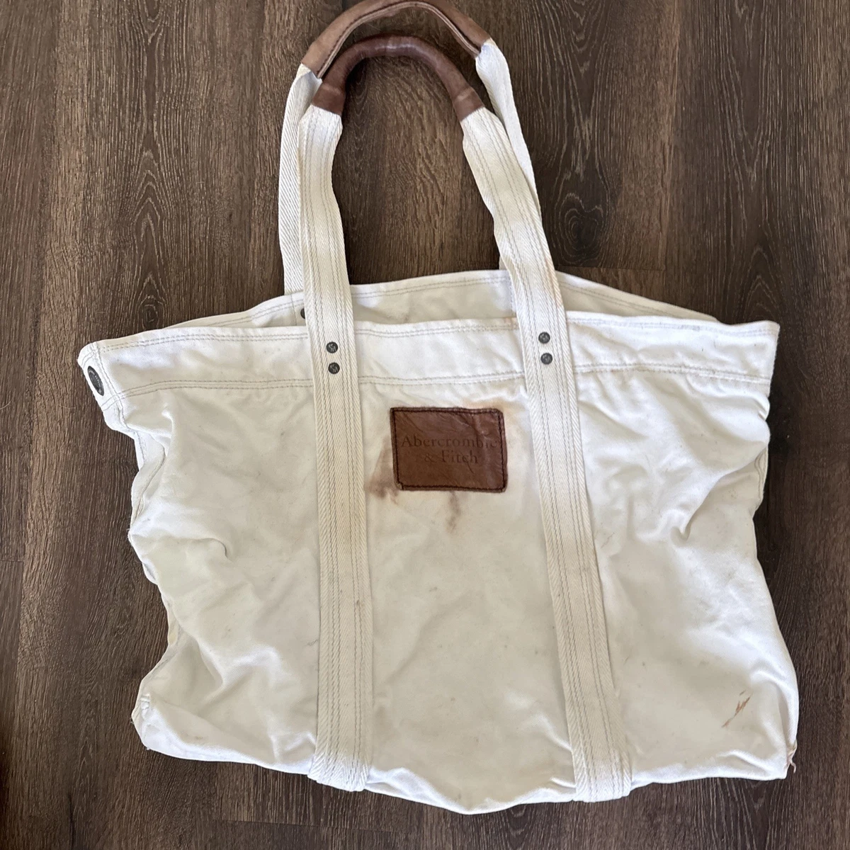Abercrombie & Fitch トートバッグ アイボリー Abercrombie & Fitch Canvas Exterior Tote Bags & Handbags for Women