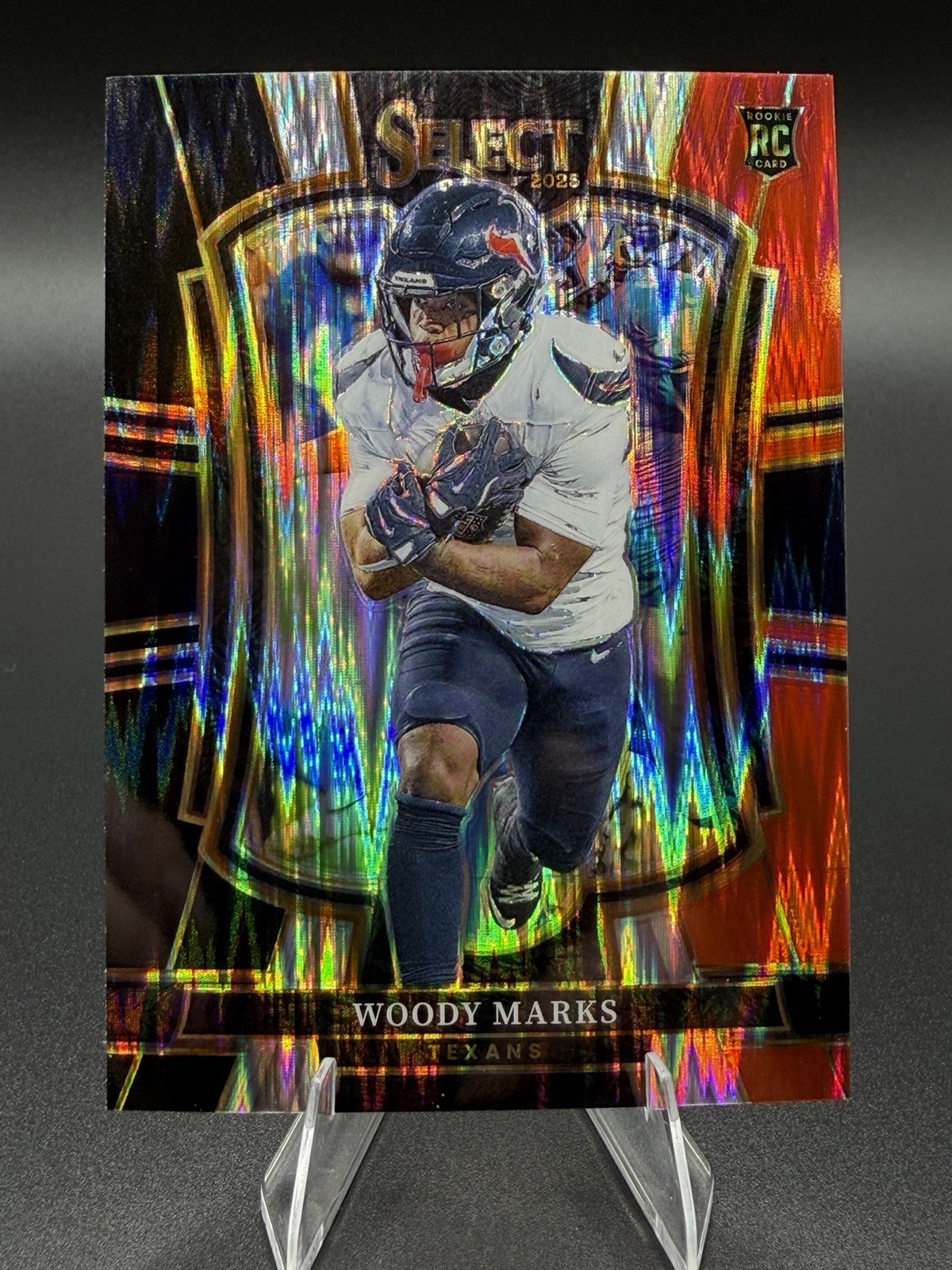 2025 Panini Select Houston Texans Woody Marks(RC) Black & Red Prizm Shock #135