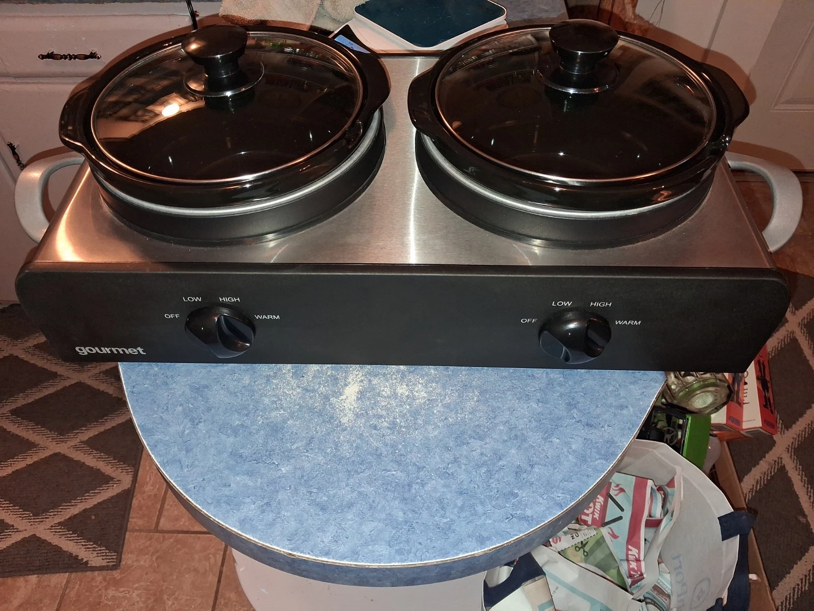 Gourmet Double Slow Cooker&Buffet Server Lightly Used Works Great Nice&Clean!!!