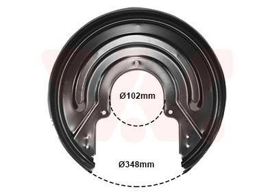 Van Wezel Spritzblech, Bremsscheibe Hinten Links Rechts FüR Vw-image