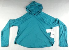 NEW NWT Hurley Hybrid Surf Top Size XL UPF 50 Long Sleeve Hoodie Teal