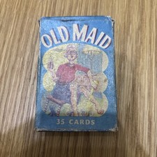 Vintage - Old Maid Card Game - 35 Cards - Chiefton Brand With Instructions 1950s