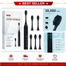 Brosse à dents électrique Y-Kelin rechargeable 5 modes + 6 têtes, minuterie 2