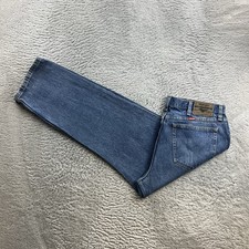 Pantalone jeans uomo vintage Wrangler W36 L29 blu denim regular fit dritto retrò