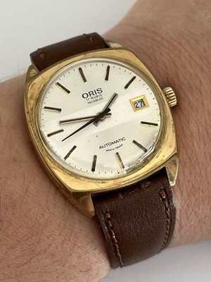 HERREN AUTOMATIKUHR GOLDPLAKETTE MARKE ORIS @ LÄUFT @ FE 4611 @ WATCH