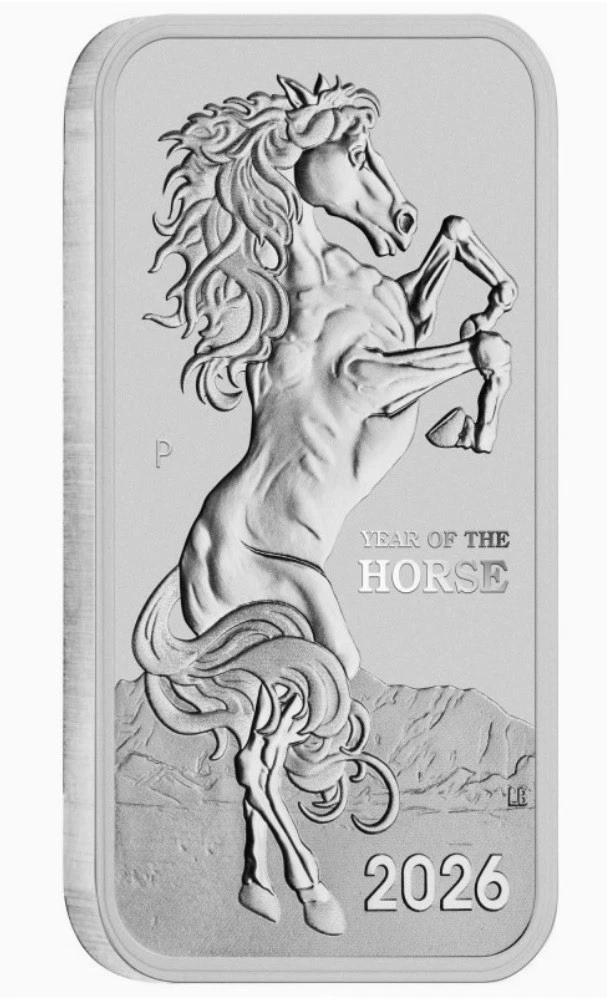 1 Lingote Plata 1 Oz 9999 Year Of The Horse 2026 - CHARLES III AUSTRALIA 1 DÓLAR