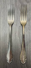 Vintage Solingen Rostfrei Dinner Forks Set of 2 Silver Plate German Flatware