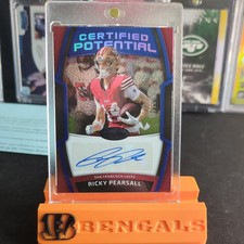 2025 Certified Football Ricky Pearsall Certified Potential Auto Blue Mirror /20