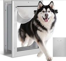 FreeStanding Tunnel Adjustable Dog Door with Aviation Aluminum Frame Magnetic...