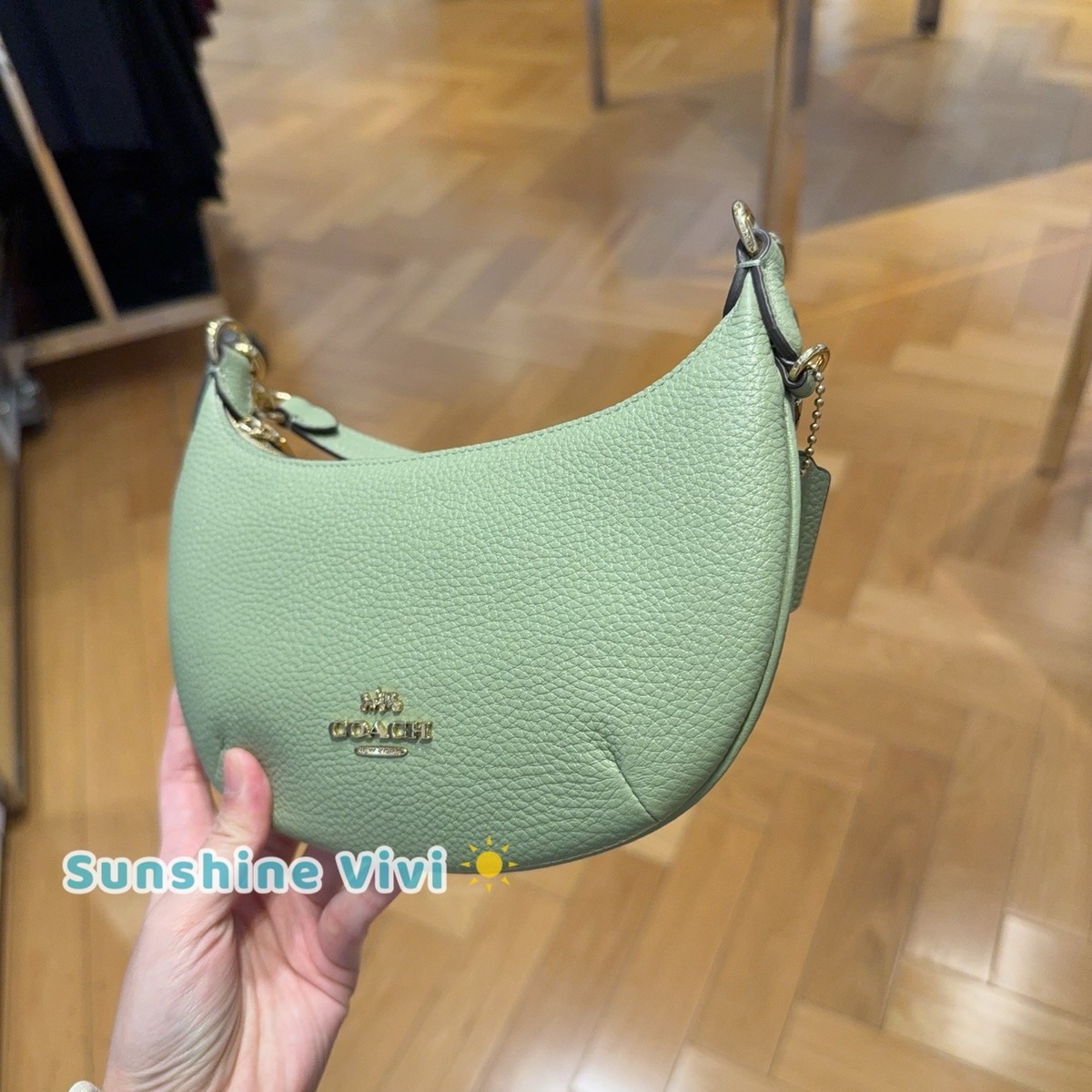 コーチ COACH バックパック ミントグリーン レザー 37582 NWT Coach Mini Payton Bag CEL08 Petal Refined pebble leather IM