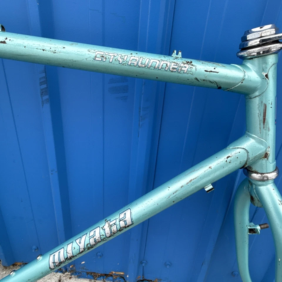 Bicicleta de Montaña Miyata City Runner 21" Cuadro 26 Japón Acero con ESTANTE Verde Azulado Foto 3 de 4