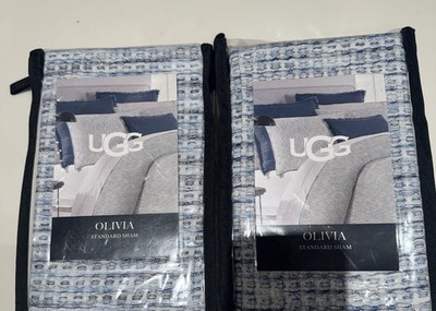 NWT UGG Olivia Standard Shams 2-Pc Set. Horizon Blue.