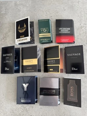 Dior Sauvage, Eau Forte, Armani Sandlewood Joblot 10 X Mini Sprays High End Men