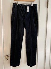 NWT J. Crew Full-length Kate straight-leg pant in stretch velvet BM747 BLACK 8