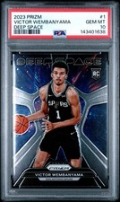 PSA 10 Victor Wembanyama 2023-24 Panini Prizm Deep Space Base #1 Wemby RC Spurs!