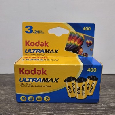 Kodak UltraMax ISO 400 Film for Color Prints 3 Pack 35mm Roll x 24 Exposures