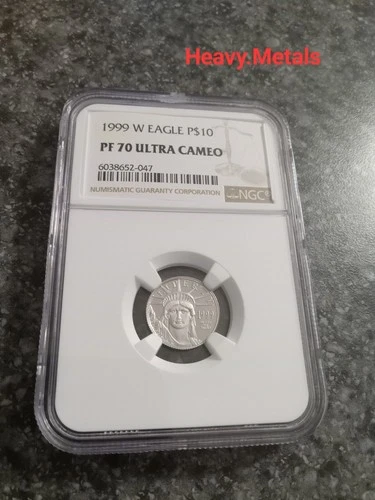 Photo of a 1999-W American Platinum Eagle from an eBay listing that sold on Jul 16, 2026