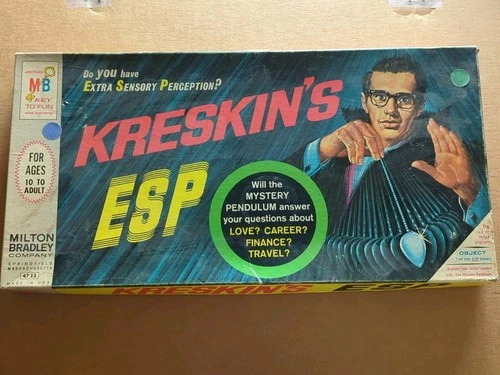 1966 Vintage Board Game Amazing Kreskin's ESP Milton Bradley Mentalist