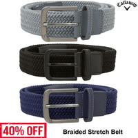 CALLAWAY GOLF BELT BRAIDED STRETCH BELT BLACK OR GREY S/M or L/XL MENS BELT NEW