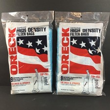 Two 9-Pk Oreck Vacuum Bags XL Package No. 8000-9 Genuine High Density Filter Bag