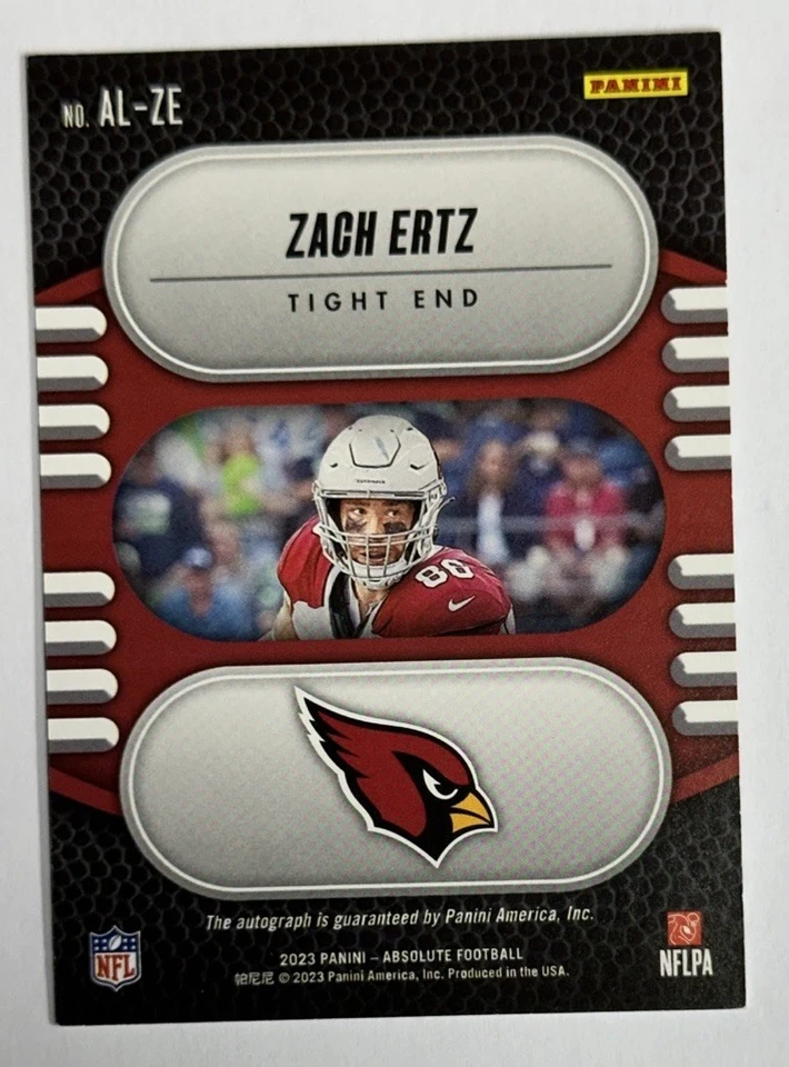 2023 Panini Absolute Legends Zach Ertz Auto 62/75 - Image 2 of 4