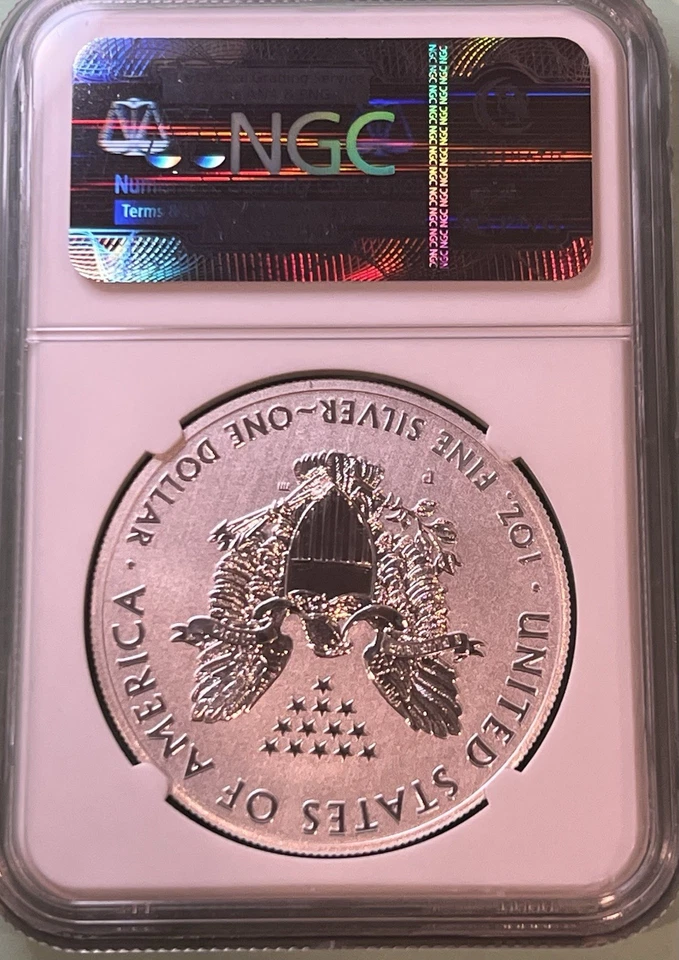 P Eagle 2011 reverso PF S$1 25º aniversario etiqueta PF70 NGC certificado solo 99882 acuñado Foto 3 de 4