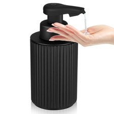 Automatic Soap Dispenser Liquid Touchless 9oz Black Plastic - Rechargeable Elec