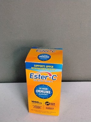 Ester-C Vitamin C Supplement 24 Hr Coated Tablets 1000 mg 60 Ct Exp 3/28