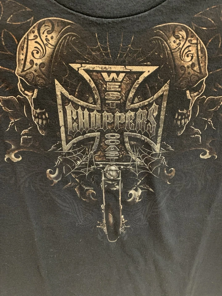 Camiseta Y2K Vintage West Coast Choppers Para Hombre XL Motociclista Cruz de Hierro Foto 3 de 4