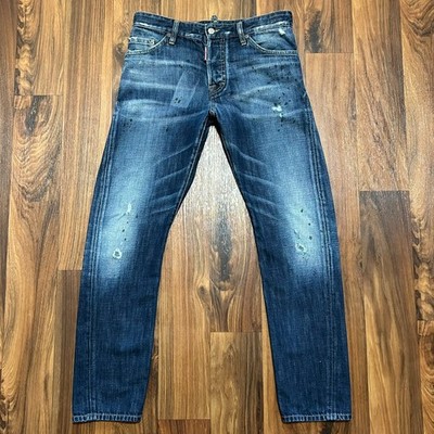 Dsquared2 Classic Kenny Twist Factory Distressed Denim Jeans W32 L30 Blue
