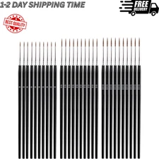 30Pcs Detail Paint Brushes, Fine Tip Paint Brush with 3 Sizes #0#00#000 Mini