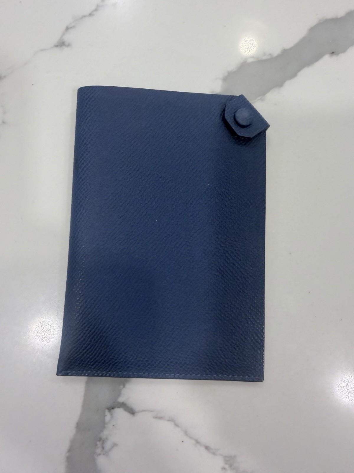 Hermes Passport/Holder Cover - Blue Leather-image