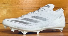 Adidas Adizero Electric White Silver Metallic IE4374 Football Cleats Men's 9