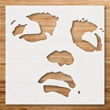 Abstract Face Wall Art Reusable Plastic Stencil for Creative Projects - Stenc…