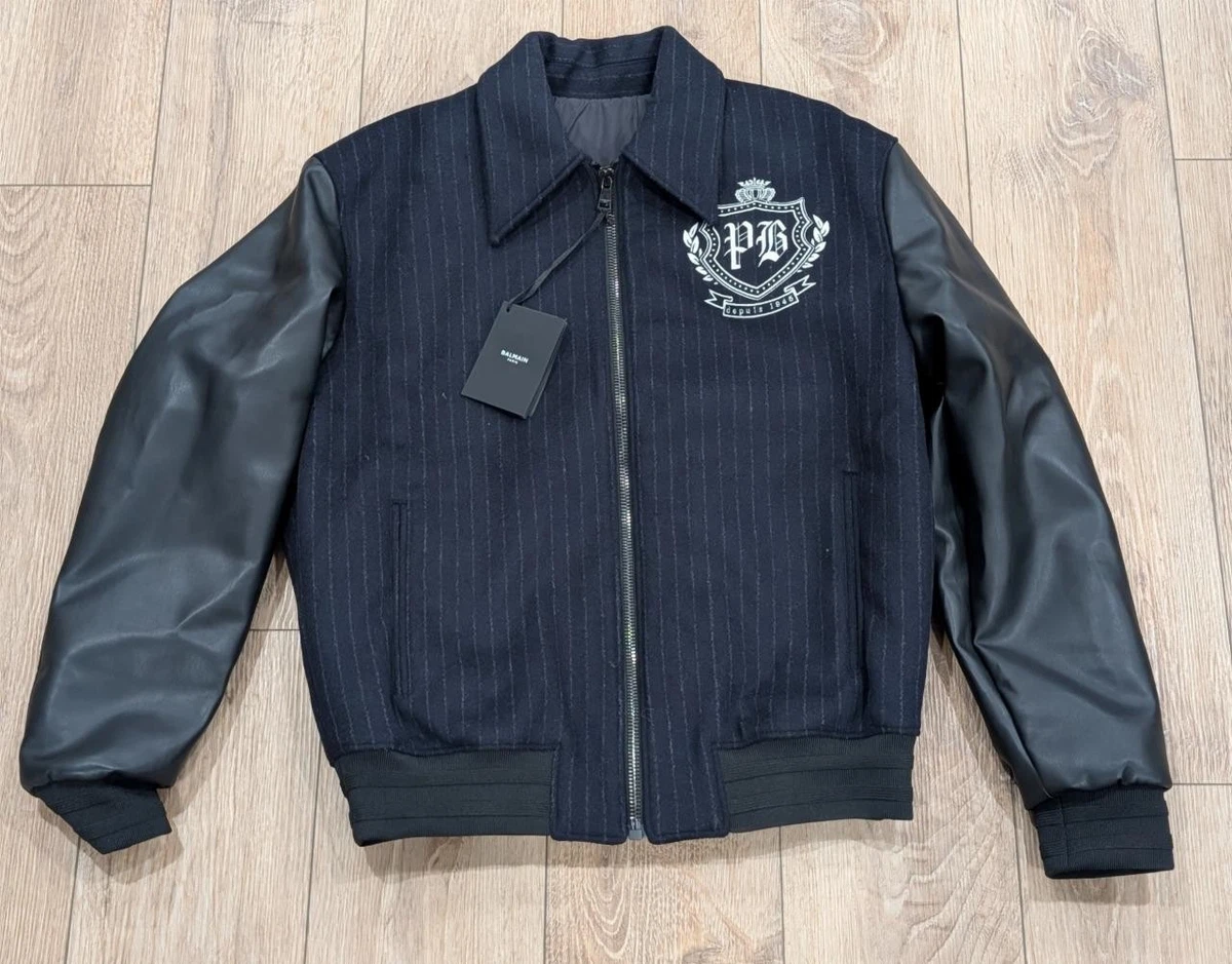 Veste BALMAIN Homme Noir – Modèle Paon Hiver – Taille EU 54 / USA 44 – Occasion En Très Bon état Authentique