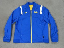 UCLA Bruins Jacket Mens Blue Yellow NCAA College On Field Full Zip Track Nike