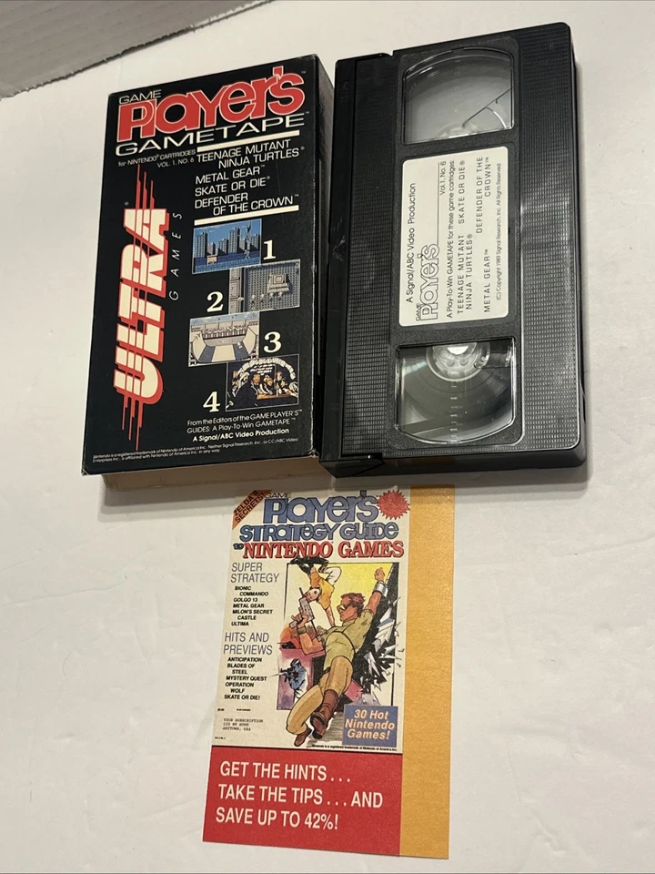 Game Players Gametape Vol. 1 No. 6 VHS Ultra 1989 TMNT Metal Gear Skate or Die - Image 4 of 4