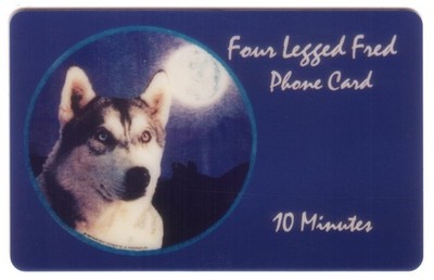 10m Vierbeiniger Fred Husky Hund (Fred Imus, Imus Ranch) SPEZIMEN Telefonkarte