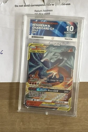 Reshiram & Charizard GX Unbroken Bonds 20/214 Sun & Moon ACE 10