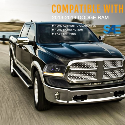 Factory Projector Headlights W/ LED DRL For Dodge Ram 1500/2500/3500 2013-2018 - Photo 9 sur 9