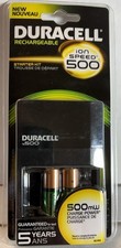 NEW Duracell Ion Speed 500 Battery Charger 2 AA Rechargeable Batteries New Seal