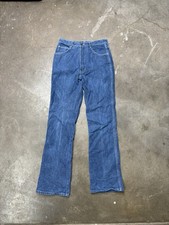 Vintage 1970s 1980s Women  s Medium Wash Straight Leg Maverick Jeans
