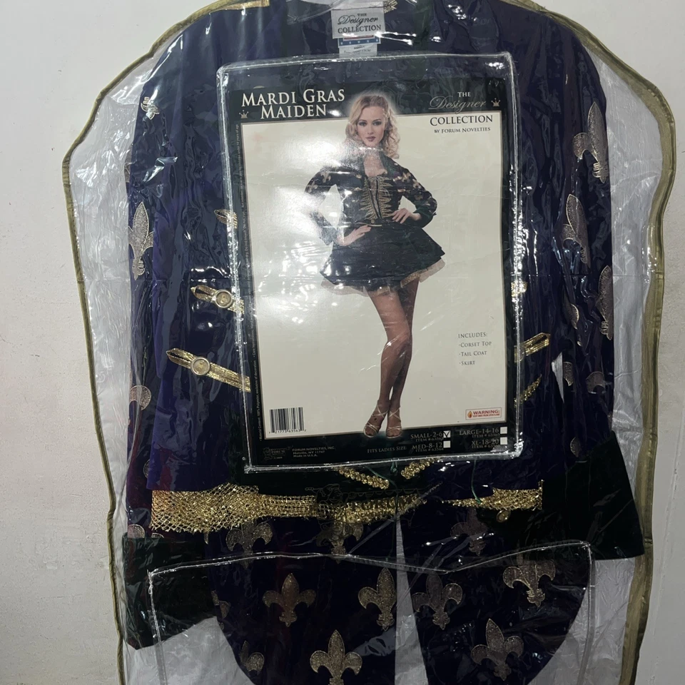 Sexy  Jester Mardi Gras Maiden Theatrical Adult Costume" Adult Sz S 4-6 Bustier - Image 3 of 4