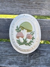 Vintage Mushroom Jello Mold Wall Plaque Beautiful Colors