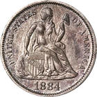 1884-P Seated Liberty Dime