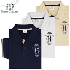 Polo uomo manica corta HENRY COTTON'S 100% cotone piquet S M L XL XXL 3XL