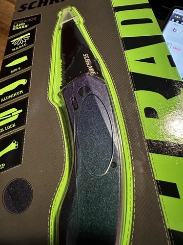 NEW - Schrade Landshark Spring Assisted Color Shift Folding Pocket Knife SCHA9CS